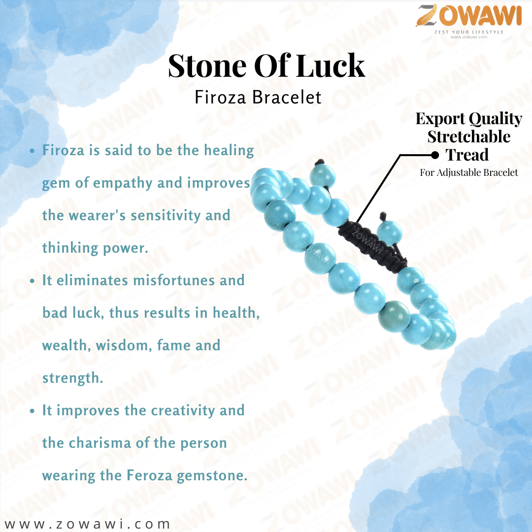 Firoza Bracelet | For Wealth & Protection | The Zen Crystals