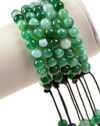 Natural Green Agate Unisex Adjustable Bracelet 8mm Beads Size - Image 3