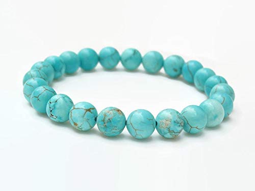Turquoise Firoza Stone Bracelet - Beads 8 mm | Stone bracelet, Turquoise  stone bracelet, Blue stone bracelet