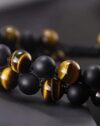 Tiger Eye and Black Matte Finish Crystal - Image 4
