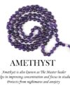 Natural Amethyst 6mm Mala 108 beads - Image 4