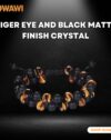 Tiger Eye and Black Matte Finish Crystal