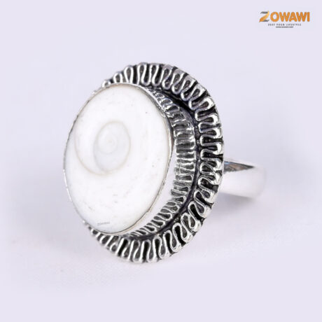 Natural Gomti (Gomati) Chakra silver finger ring — Devshoppe