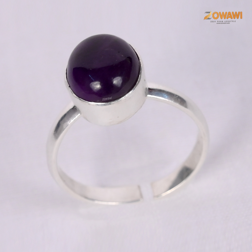 Amethyst Ring in Sterling Silver | The Little Jewel