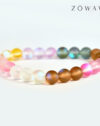 Energized Multi Aura Quartz Bracelet 8mm Beads Size