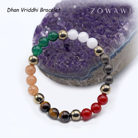 Natural Energized Dhan Vriddhi Bracelet 8mm Beads Size Unisex